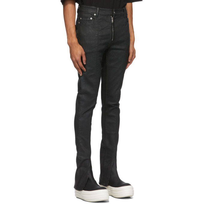 Rick Owens Drkshdw Black Slit Tyrone Jeans Rick Owens Drkshdw