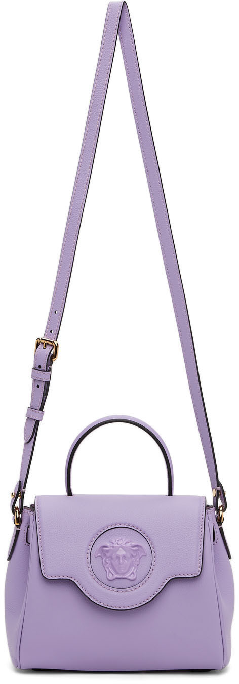 Versace Purple Medusa Top Handle Bag