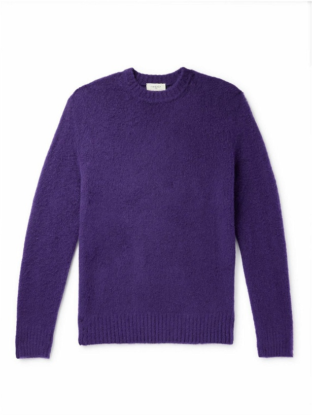 Photo: PIACENZA 1733 - Brushed-Wool Sweater - Purple