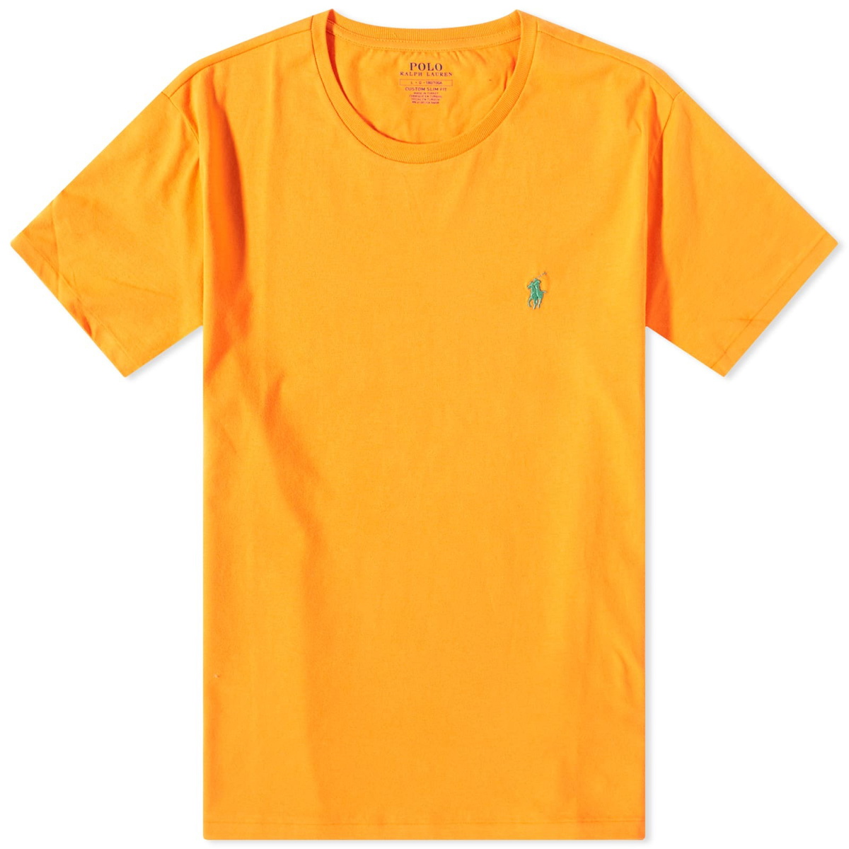 Polo Ralph Lauren Men's Custom Fit T-Shirt in Lifeboat Orange Polo ...