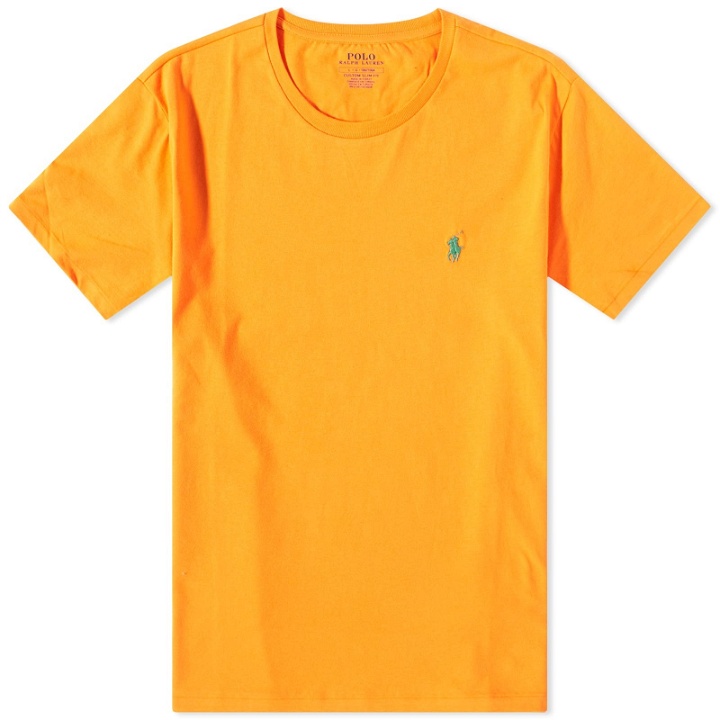 Photo: Polo Ralph Lauren Men's Custom Fit T-Shirt in Lifeboat Orange