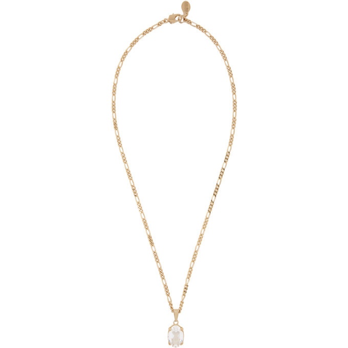 Photo: Alexander McQueen Gold Crystal Oval Pendant Necklace