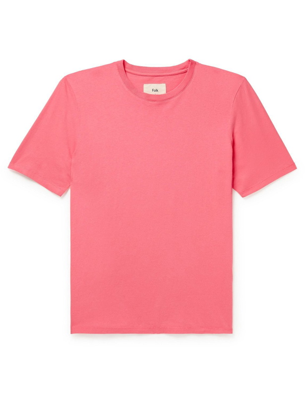 Photo: Folk - Cotton-Jersey T-Shirt - Pink