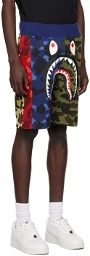 BAPE Multicolor Camo Crazy Shorts