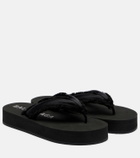 Balenciaga Cushy fringed satin platform thong sandals