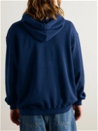 The Elder Statesman - Daily Cotton and Cashmere-Blend Hoodie - Blue