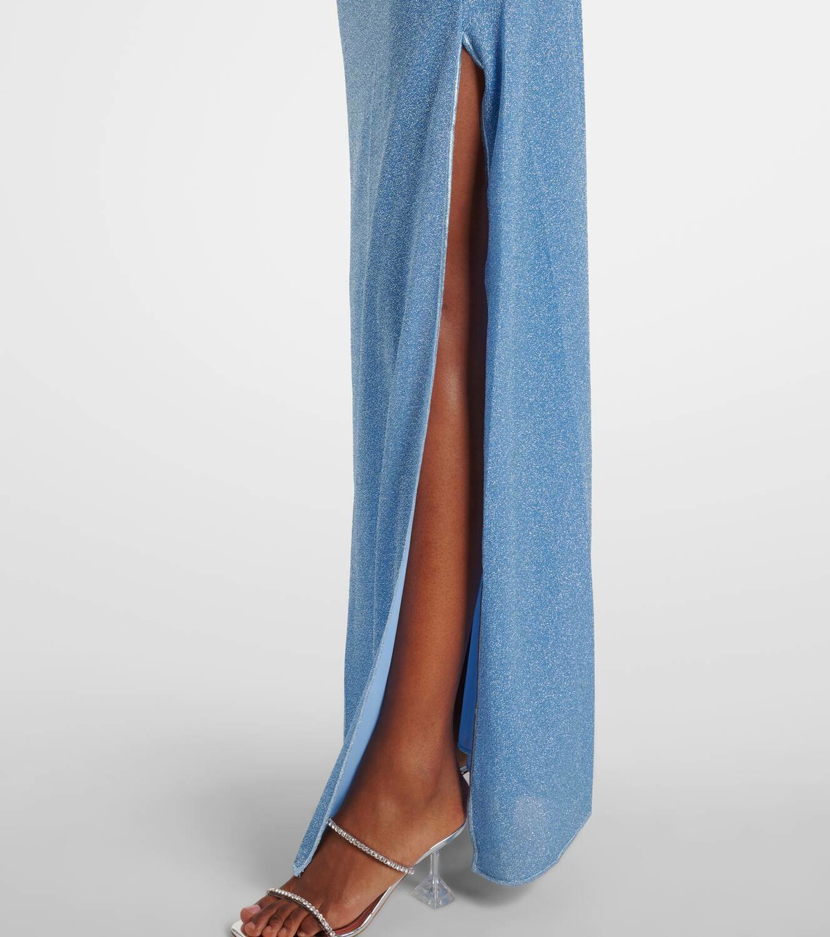Oséree Lumière Plumage one-shoulder maxi dress