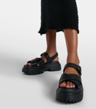Hogan H644 leather platform sandals