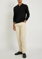 Aurélien Wool Polo Shirt Black