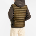 C.P. Company Men's D.D. Shell Lens Down Vest in Ivy Green