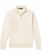 Loro Piana - Slim-Fit Baby Cashmere Half-Zip Sweater - Neutrals