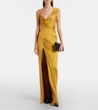 Versace Medusa '95 draped jersey gown