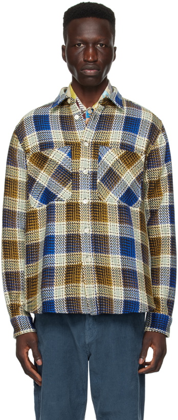 Photo: PS by Paul Smith Blue & Brown Check Shirt