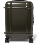 Fabbrica Pelletterie Milano - Globe Spinner 55cm Leather-Trimmed Polycarbonate Carry-On Suitcase - Green