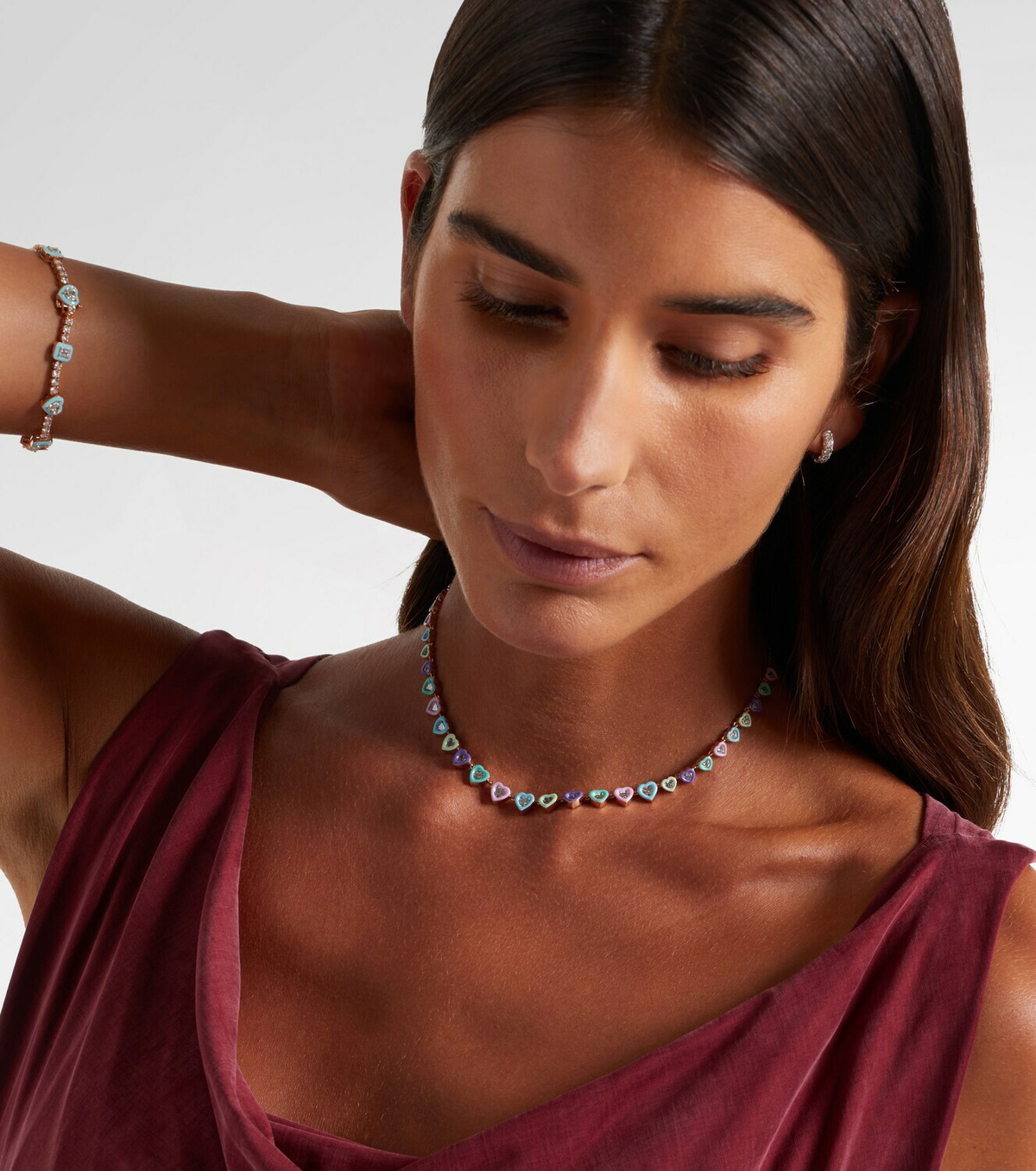 Kamyen Candy Crush 18kt rose gold choker with diamonds