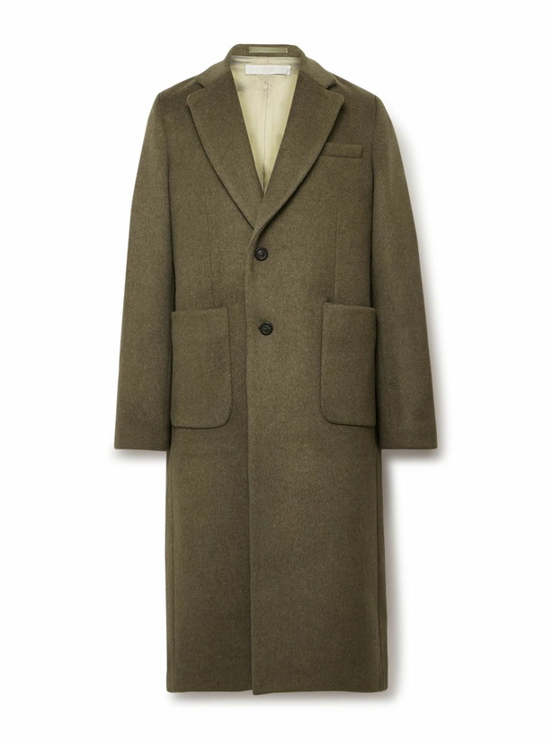 Photo: Our Legacy - Robe Melton Wool-Blend Overcoat - Green