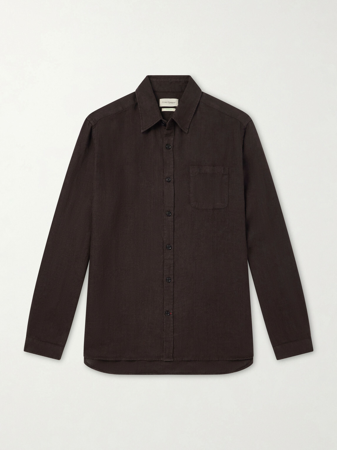 Oliver Spencer - New York Linen Shirt - Brown