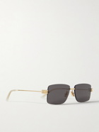 Bottega Veneta - Frameless Gold-Tone Sunglasses
