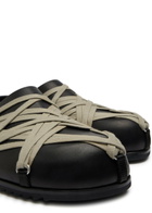 Rick Owens Mega Lace Leather Mules Black
