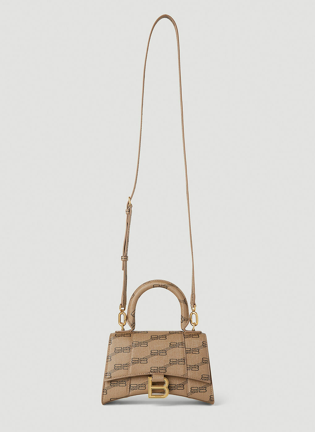 Balenciaga - Hourglass XS Shoulder Bag in Beige Balenciaga
