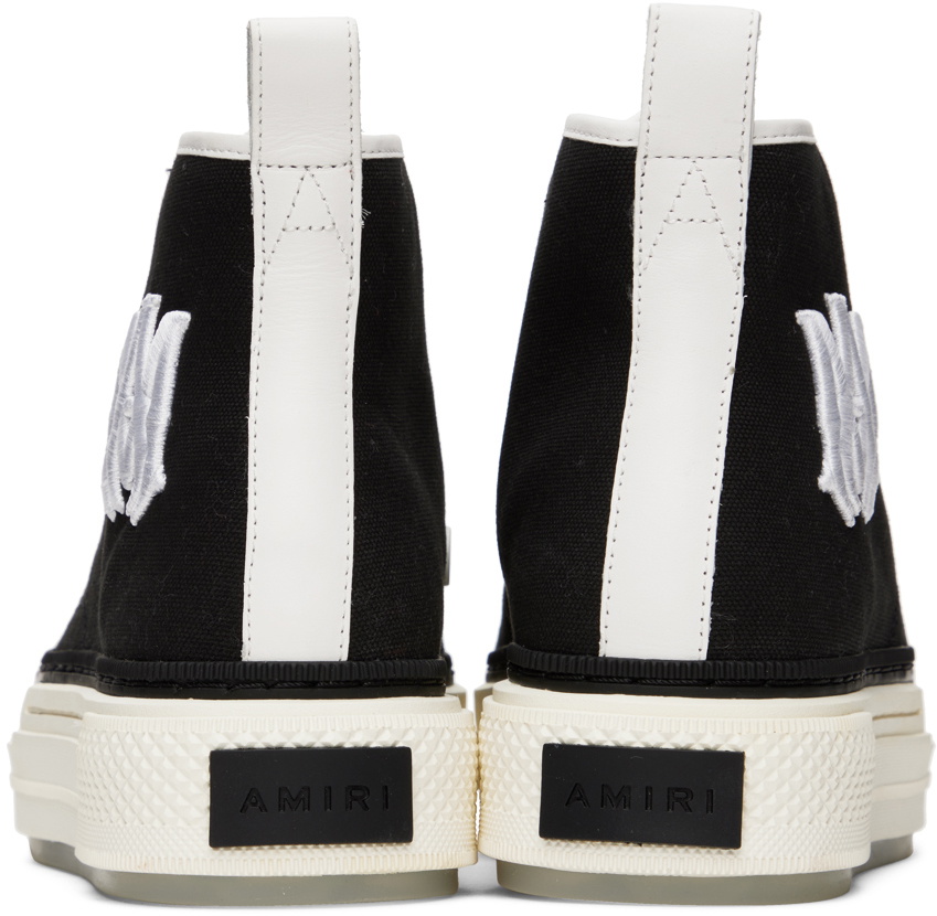 スニーカー Amiri Black And White Sneaker Skel Court Hi AMIRI Black & White Court Hi Sneakers Amiri