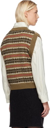 Weekend Max Mara Brown Fleres Jacquard Vest