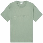 JW Anderson Men's Logo Embroidery T-Shirt in Green