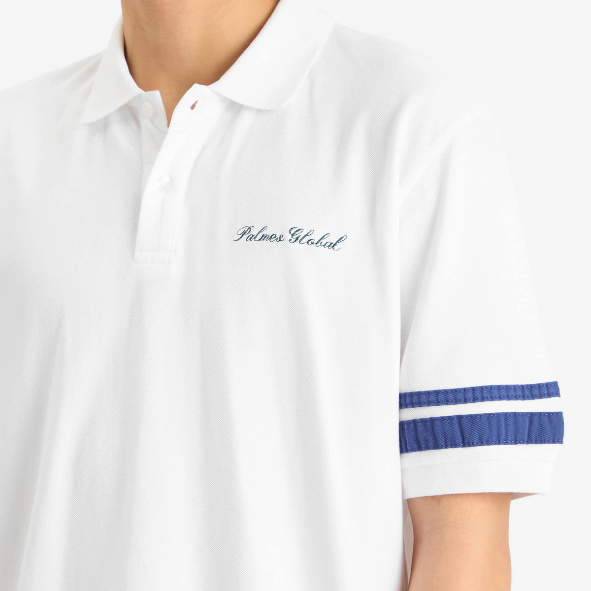 Palmes Men's Global Pique Polo Shirt in White