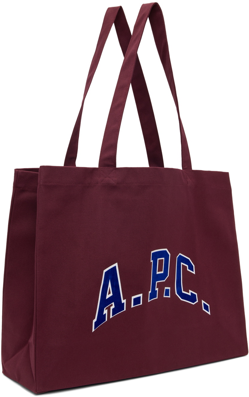 ショルダーバッグ・ポシェット APC Diane University Shoulder Bag Burgundy COCPRM61958GAC CO A.P.C. Burgundy Shopping Diane University Tote A.P.C.