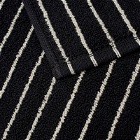 Tekla Fabrics Organic Terry Bath Mat in Black Stripes