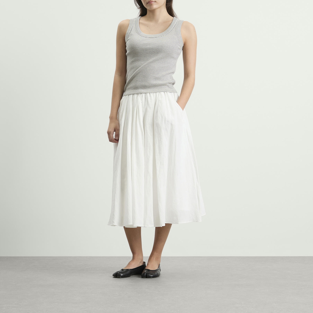 Nothing Written Women's Shore Linen Midi Skirt in White