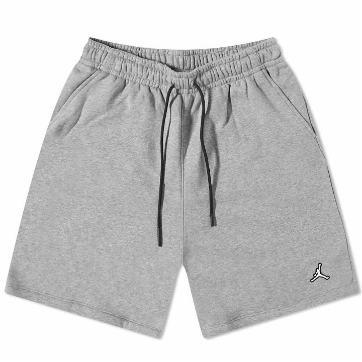 Photo: Air Jordan Men's Essential Fleece Shorts in Carbon Heather/White