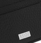 HUGO BOSS - Crosstown Full-Grain Leather Cardholder - Black