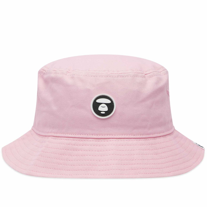 Photo: Men's AAPE One Point Bucket Hat in Pink