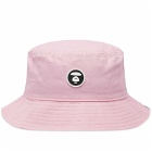 Men's AAPE One Point Bucket Hat in Pink