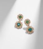 Suzanne Kalan 18kt gold (750/1000) drop earrings with gemstones