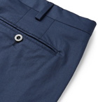 Loro Piana - Navy Slim-Fit Stretch-Cotton Twill Trousers - Navy