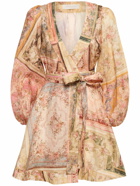 ZIMMERMANN - August Linen Mini Wrap Dress