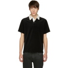 Saturdays NYC Black and White Jake Velour Polo