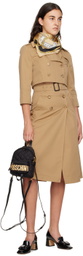 Moschino Black Mini Quilted Logo Backpack