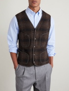 RRL - Monroe Slim-Fit Checked Wool and Cotton-Blend Vest - Brown