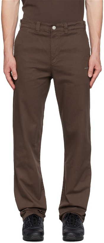 Photo: AFFXWRKS Brown Straight-Leg Trousers