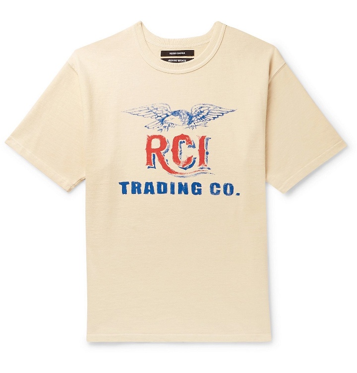 Photo: Reese Cooper® - Logo-Print Cotton-Jersey T-Shirt - Neutrals