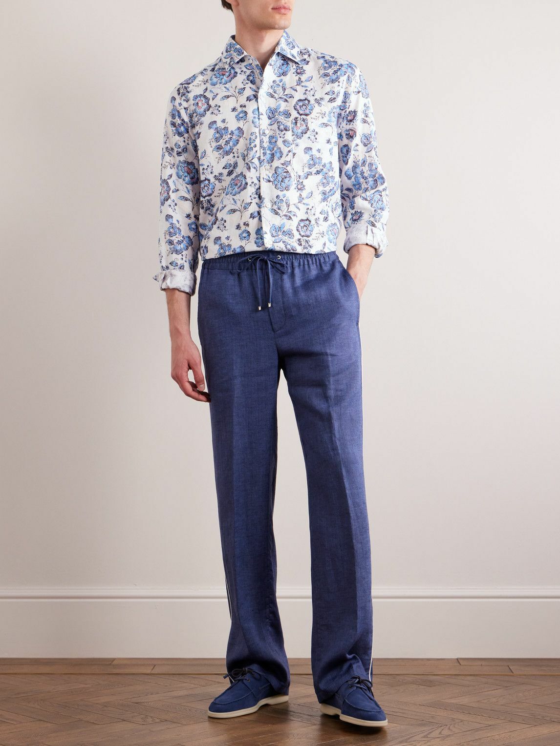 Loro Piana - André Floral-Print Cashmere and Silk-Blend Shirt