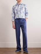 Loro Piana - André Floral-Print Cashmere and Silk-Blend Shirt - Blue