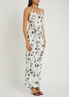 Stella Mccartney Cherry-print Silk Maxi Dress Cream