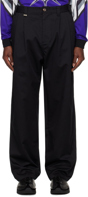 Photo: Metalwood Studio Black Elastic Waist Baggy Trousers