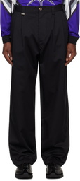 Metalwood Studio Black Elastic Waist Baggy Trousers