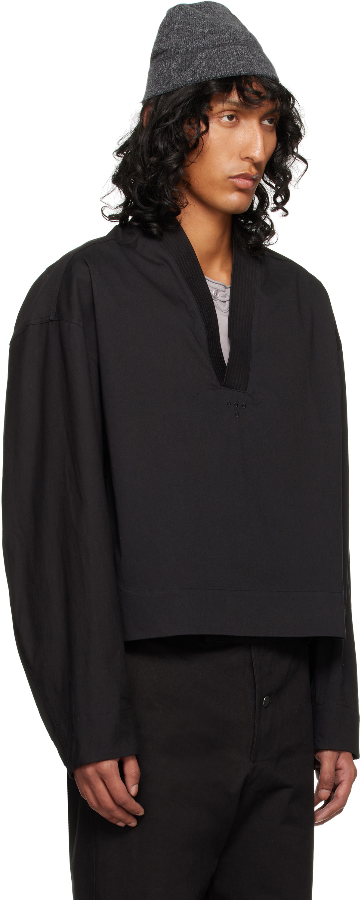 Tondolo Black Cotton T-shirt