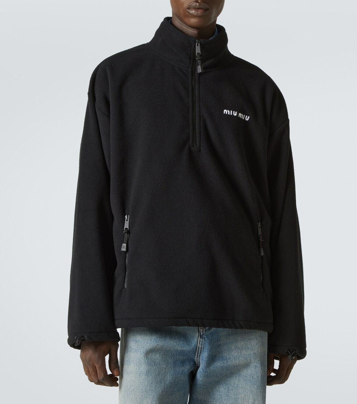 Miu Miu Fleece half-zip sweater